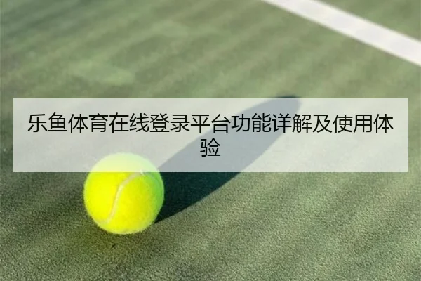 乐鱼体育在线登录平台功能详解及使用体验